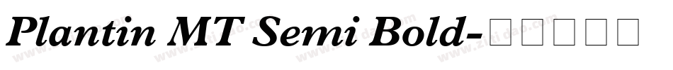 Plantin MT Semi Bold字体转换